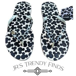 Disney Mickey Mouse Black & White Flip Flop Sandal